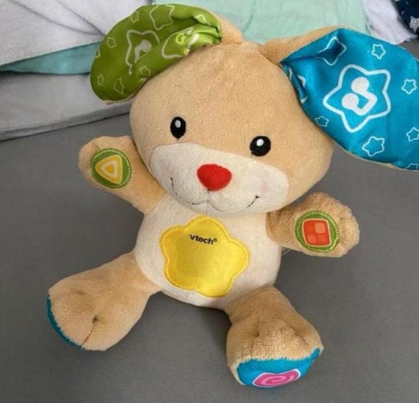 VTech Knuffel Konijn met Geluid en Licht, Kinderen en Baby's, Speelgoed | Vtech, Ophalen of Verzenden, Zo goed als nieuw, 0 tot 6 maanden