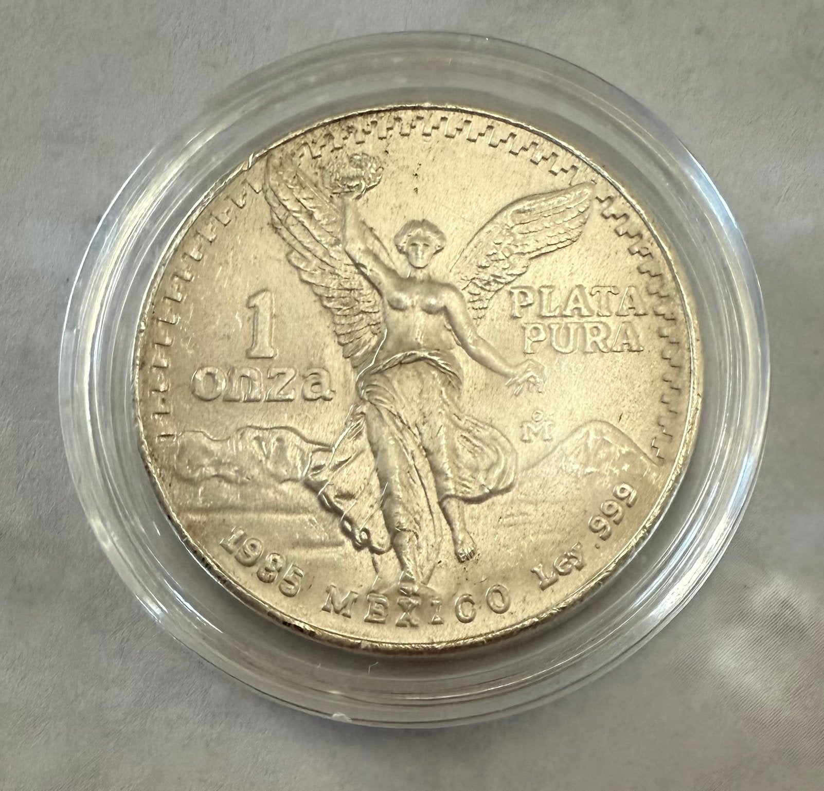 1oz 1985 Mexican - Libertad / Banco de Mexico - 999 zilver, Ophalen of Verzenden, Midden-Amerika, Losse munt, Zilver