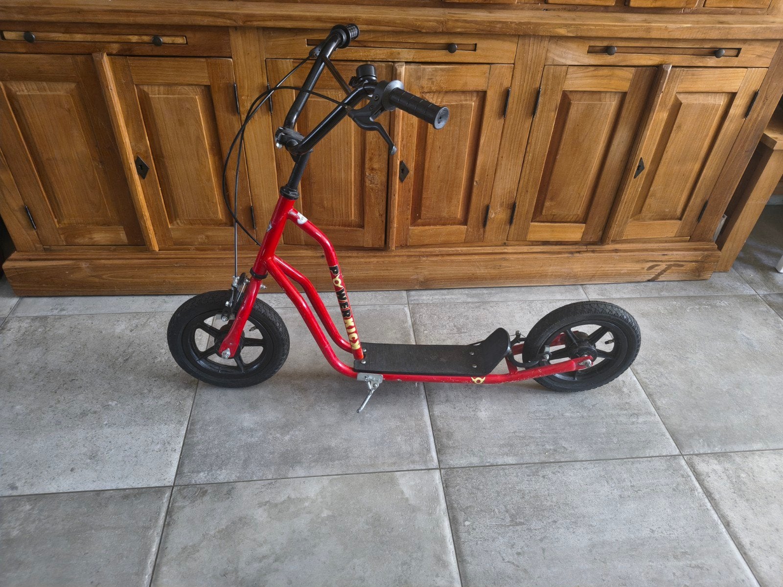 Rode step met dikke luchtbanden, Ophalen, Gebruikt, Gewone step, Powerkick