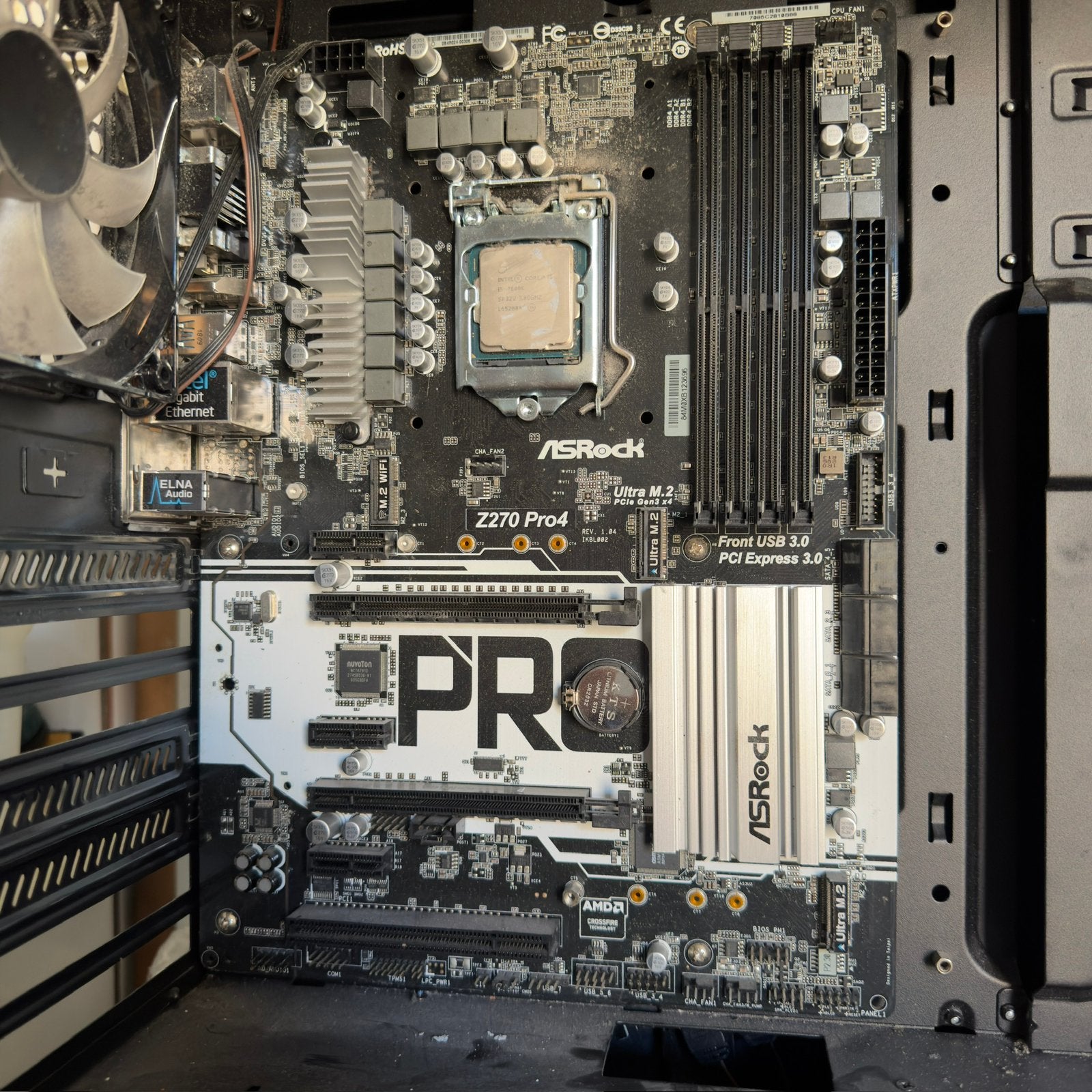 ASRock Z270 Pro4 moederbord + Intel Core i5-7600K 3.80GHz, Computers en Software, Moederborden, Ophalen of Verzenden, Gebruikt