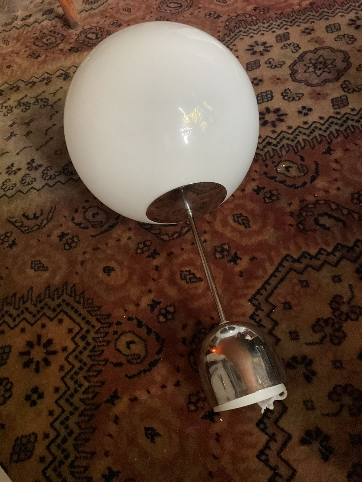 Vintage IKEA melkglas bollamp, Ophalen, Gebruikt, Mid- century modern, Space Age, Minimalistisch, E27 (groot)