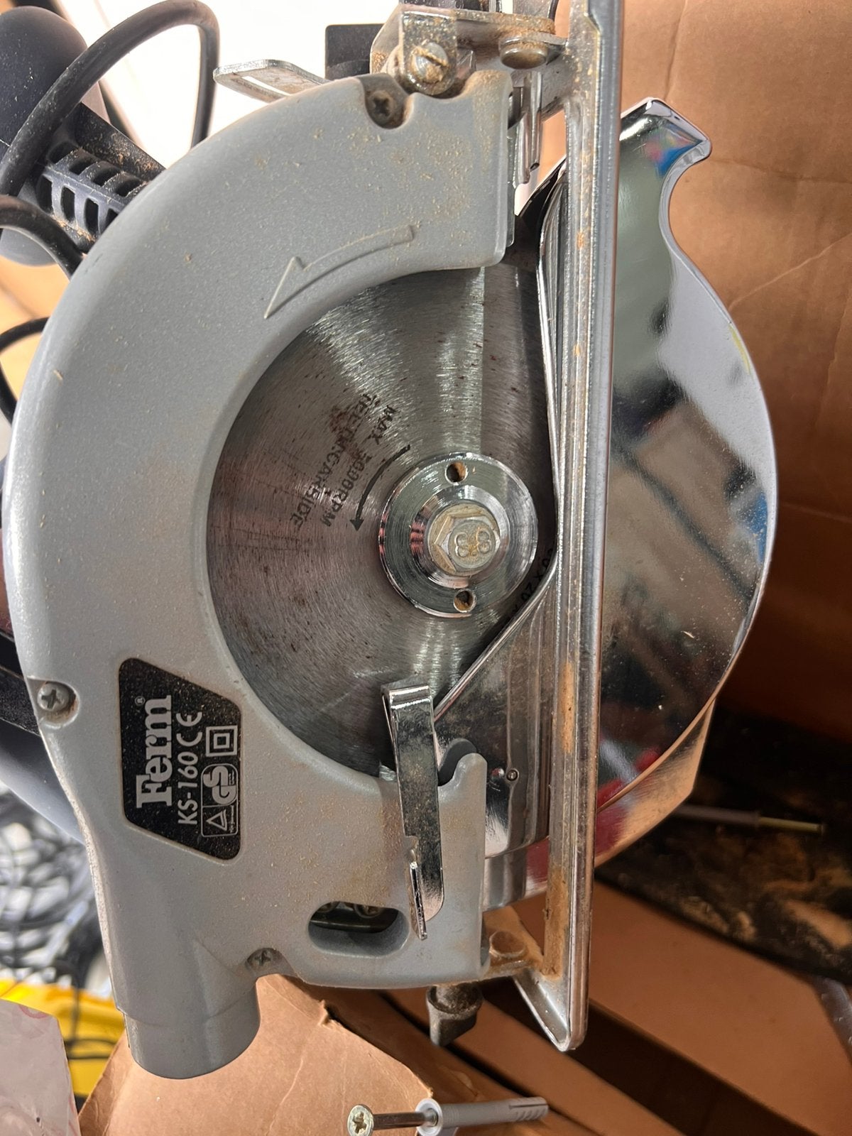 Ferm KS-160 Handcirkelzaag – 1050W, D, Cirkelzaag, Ophalen of Verzenden, Zo goed als nieuw