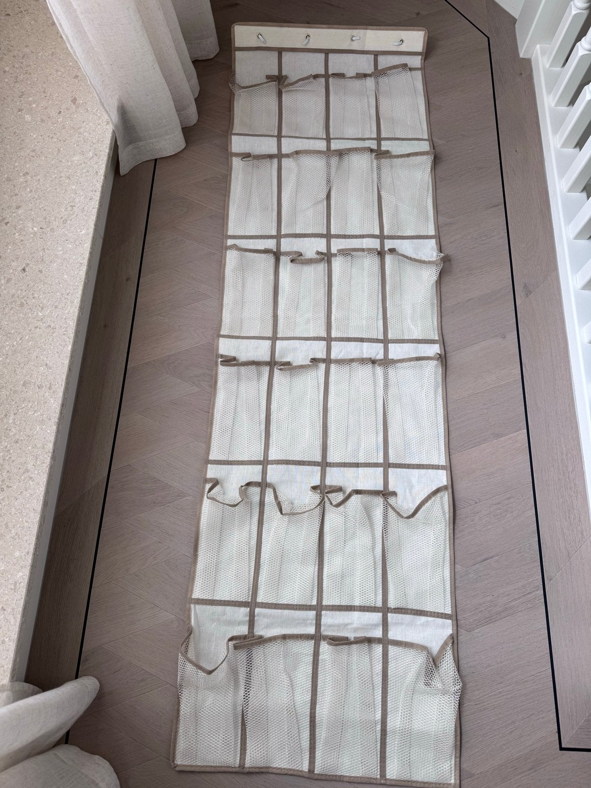 Zo goed als nieuw over-de-deur opbergsysteem, Ophalen of Verzenden, Zo goed als nieuw, Beige, Textiel