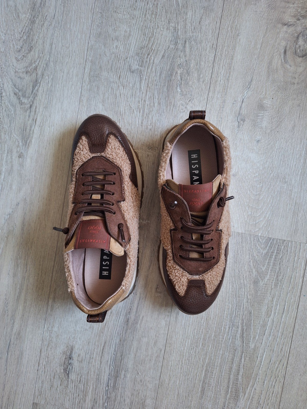 Zo goed als nieuwe Hispanitas sneakers maat 40 - Bruintinten, Bruin, Hispanitas, Ophalen of Verzenden, Sneakers of Gympen