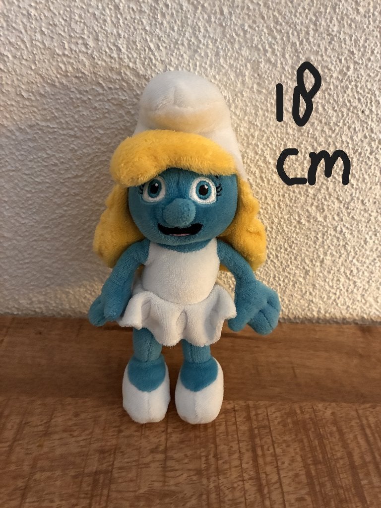 Knuffel Smurfin van de Smurfen. Ong. 18 cm. ZGAN., Ophalen of Verzenden, Zo goed als nieuw, Overige typen