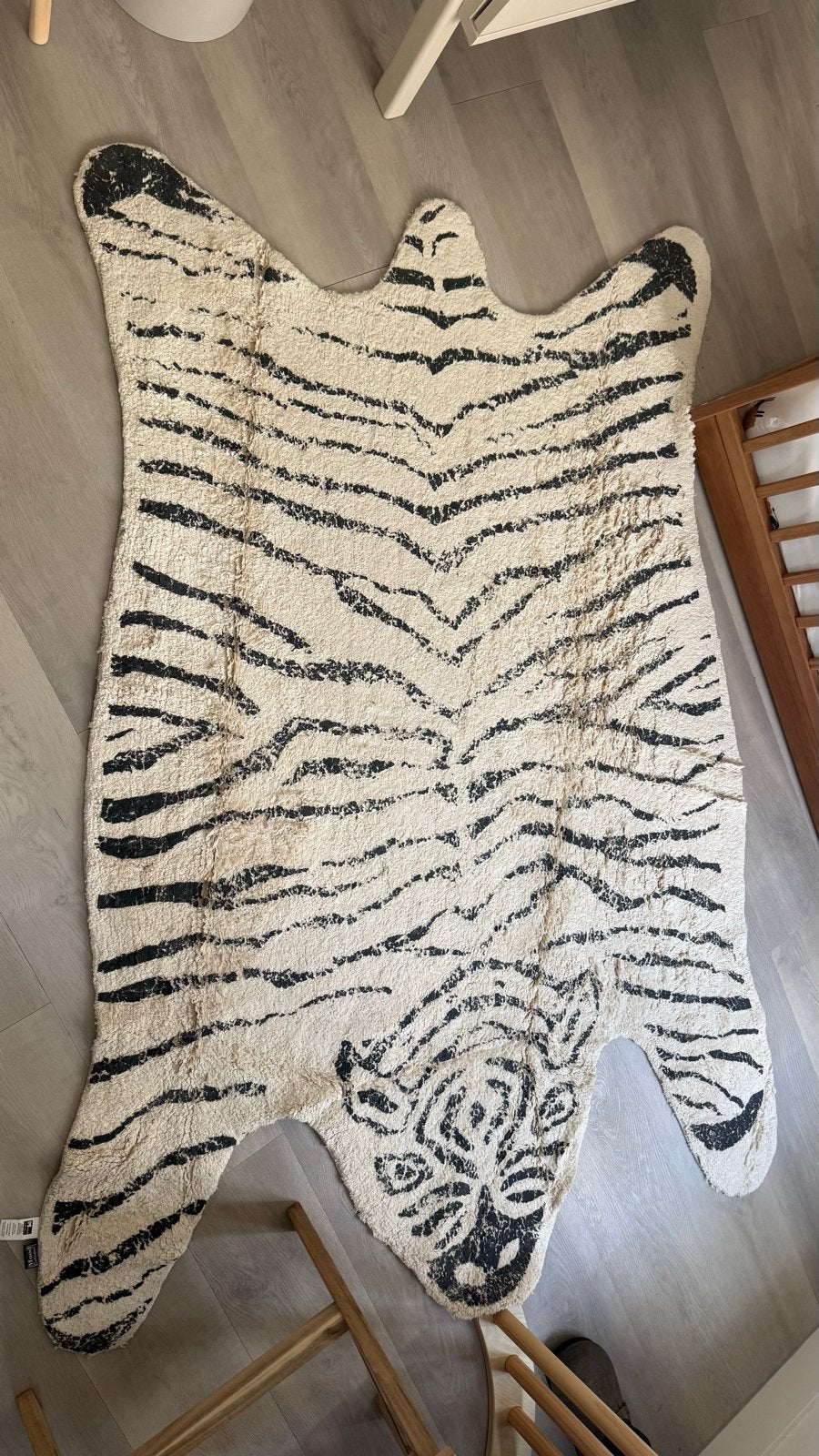 Vloerkleed zebra 120x180 - in the mood collection, 100 tot 150 cm, Ophalen of Verzenden, Zo goed als nieuw, Crème