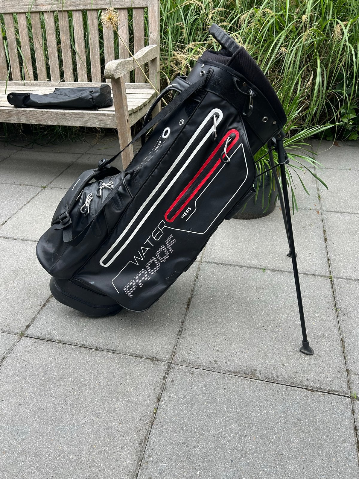 Inesis waterproof standbag met regenhoes, Sport en Fitness, Golf, Ophalen of Verzenden, Gebruikt, Tas, Overige merken
