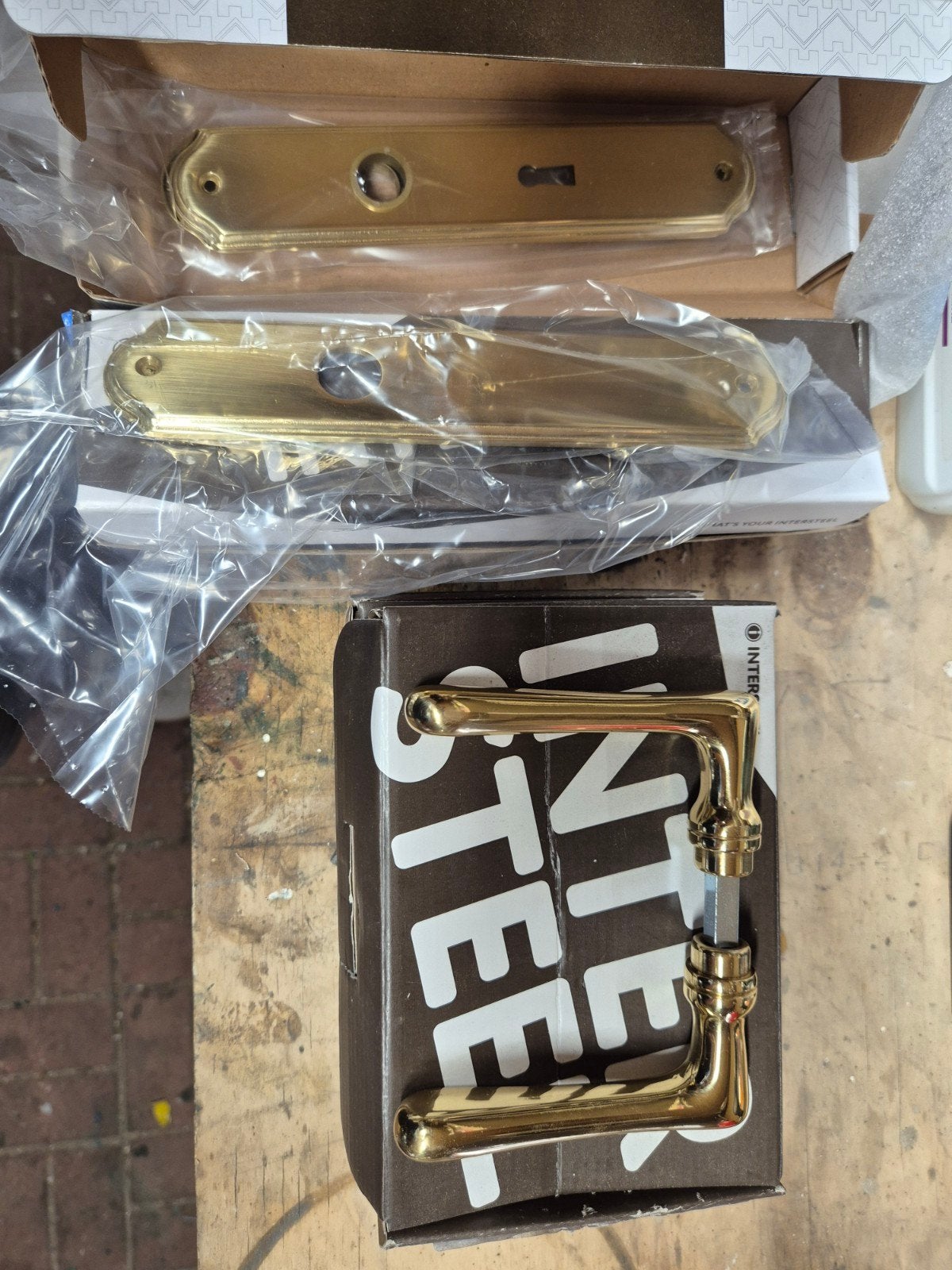 Intersteel massief deurbeslag met slot - Nieuw, Ophalen