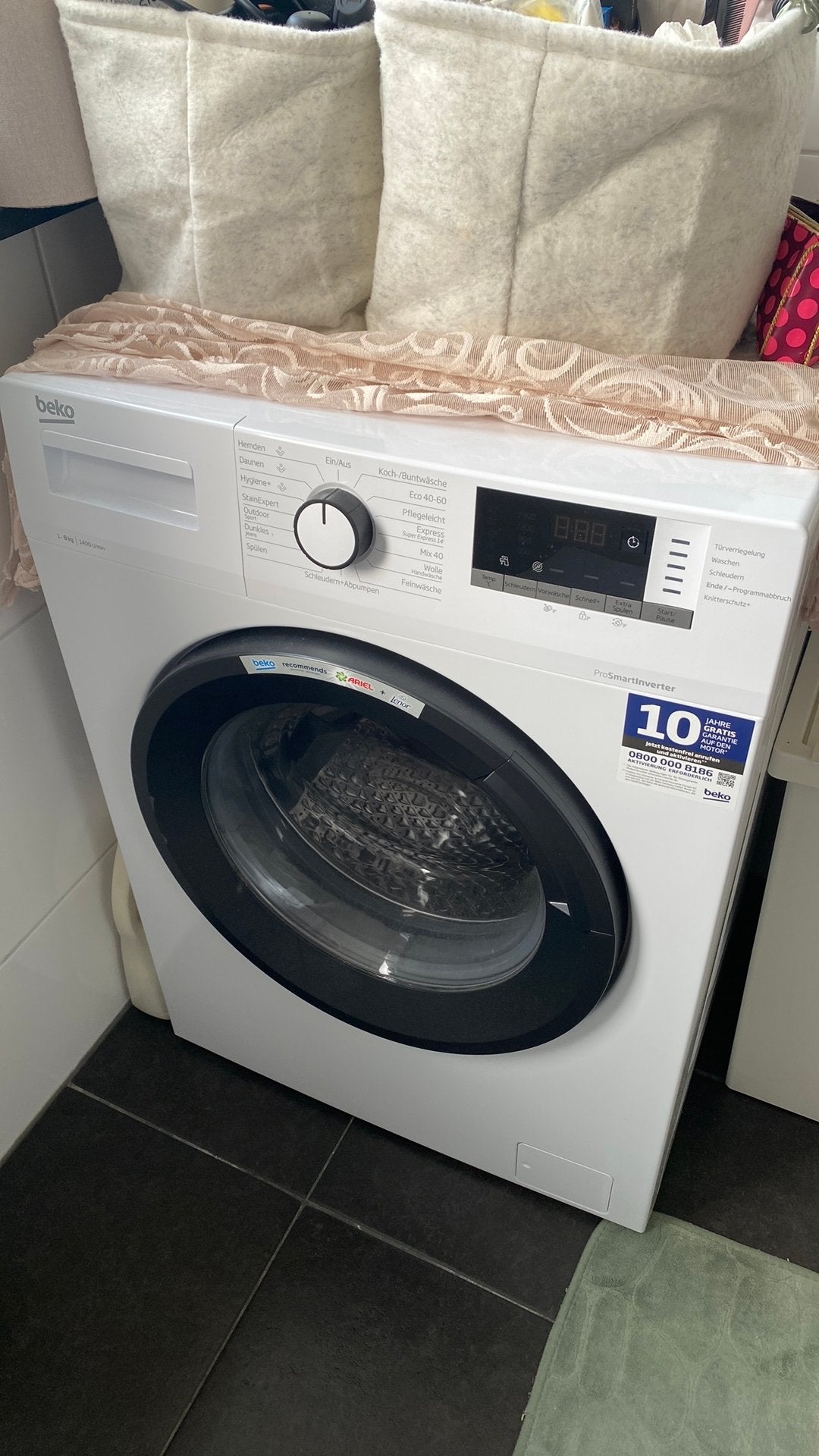 Beko Wasmachine 8kg 1400t, Ophalen, 1200 tot 1600 toeren, Minder dan 85 cm, 8 tot 10 kg