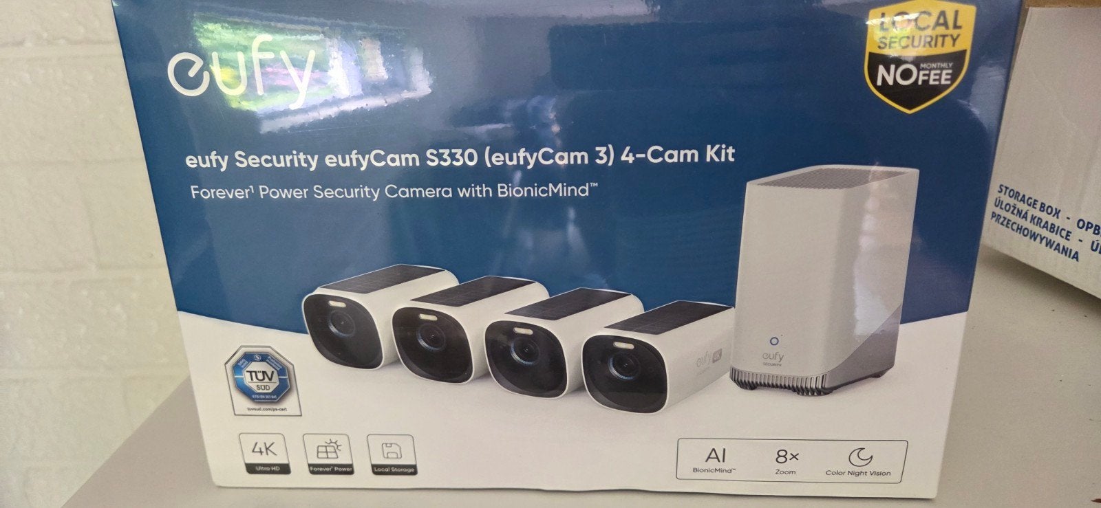 Eufy Security homebase 3 S330 (eufyCam 3) 4-Camera Kit 4K, Ophalen of Verzenden, Nieuw
