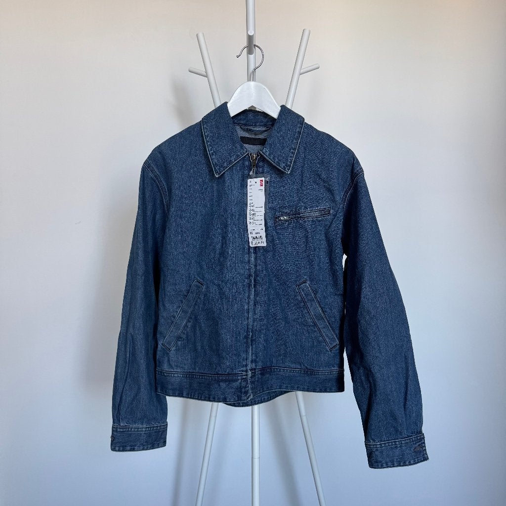 Uniqlo Zip Up Denim Jas / Spijkerjas (maat XS), Blauw, Nieuw, Ophalen of Verzenden, Maat 34 (XS) of kleiner