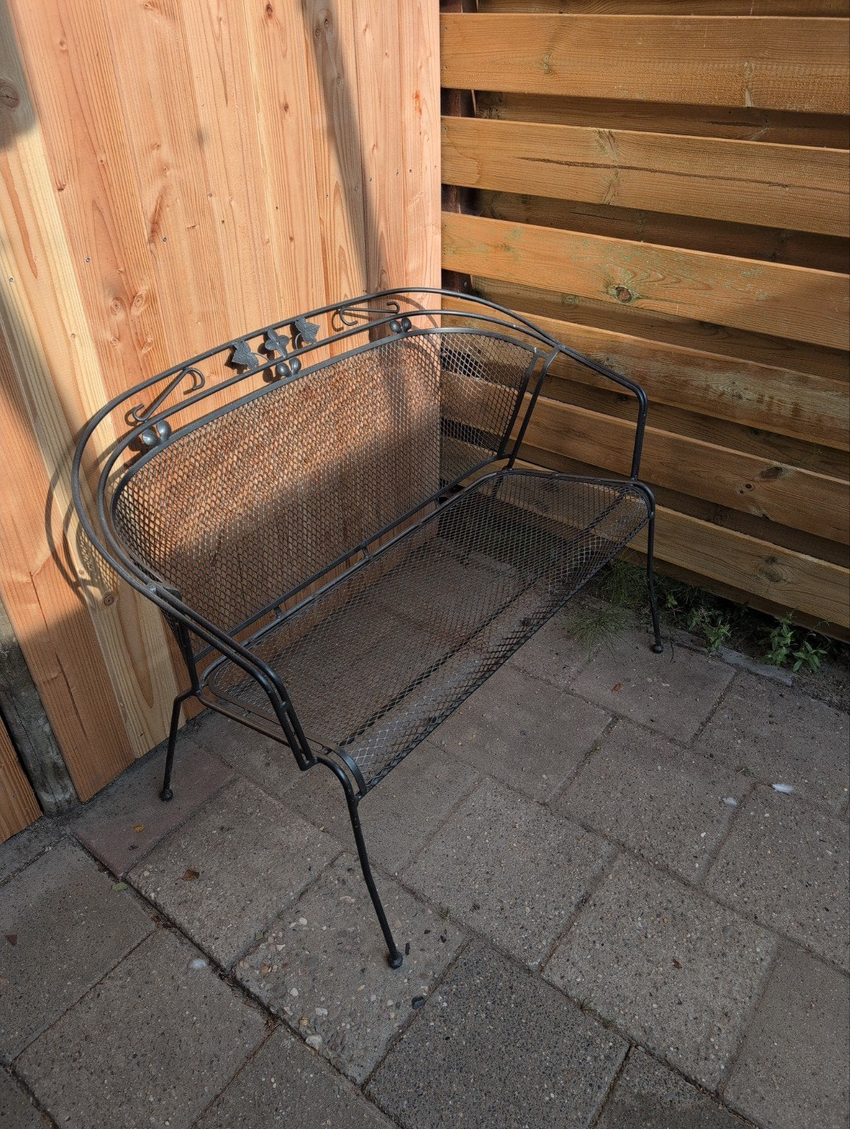 nostalgische metalen tuinbank, Tuin en Terras, Tuinbanken, Ophalen, Gebruikt, Metaal