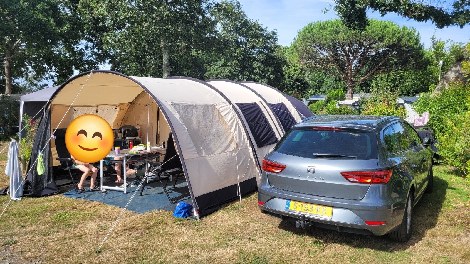 Obelink Familia 6 tunneltent met tenttapijt - 3 jaar oud, Ophalen