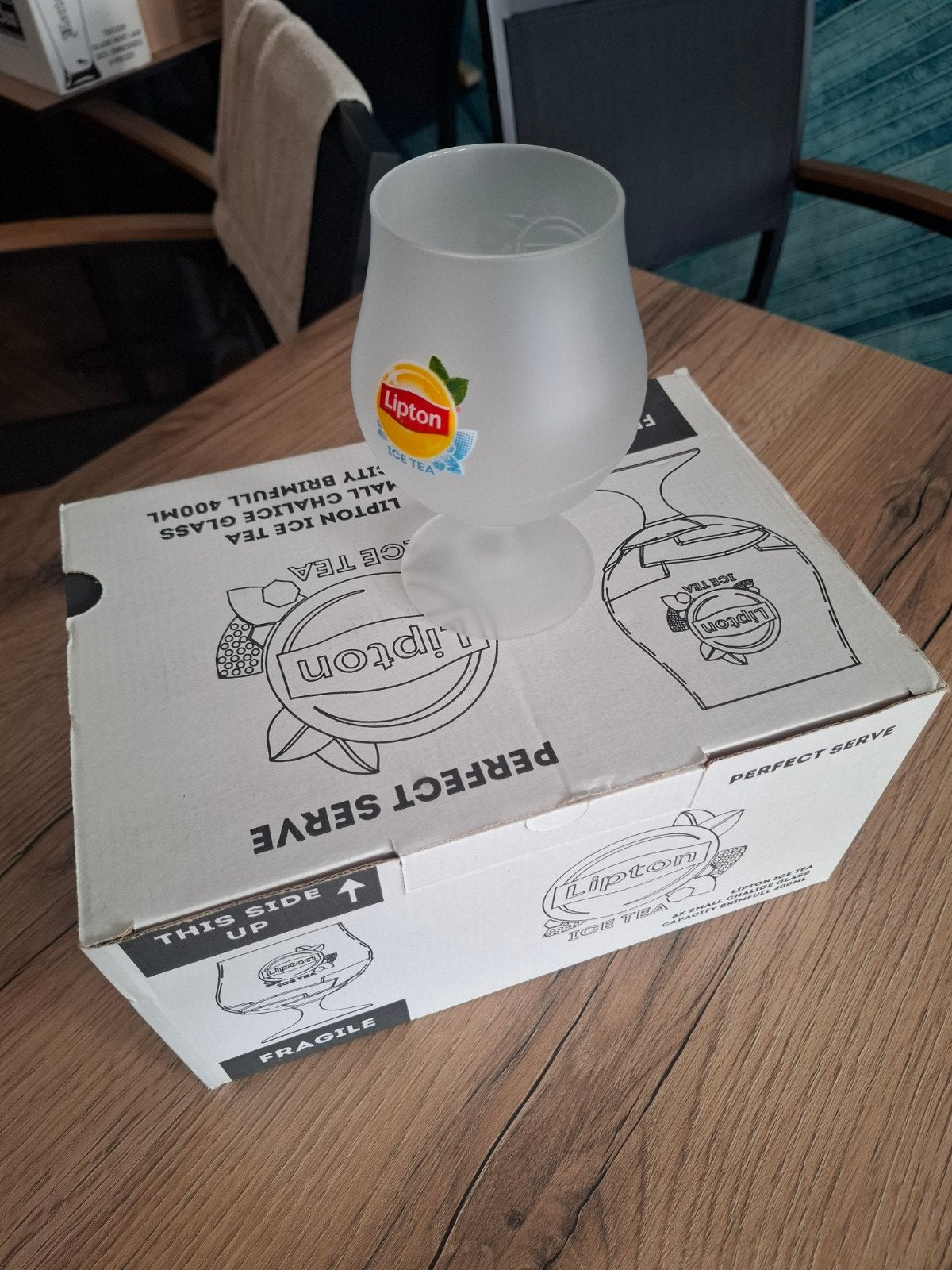Lipton Ice Tea Glazen - Set van 6, Ophalen, Nieuw, Wit, Overige merken