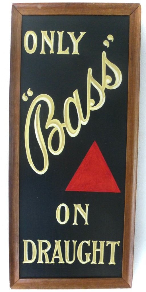 Handgeschilderd Bass Beer bord / bier / Engels pub / Ale, Verzamelen, Ophalen of Verzenden, Zo goed als nieuw, Reclamebord, Plaat of Schild