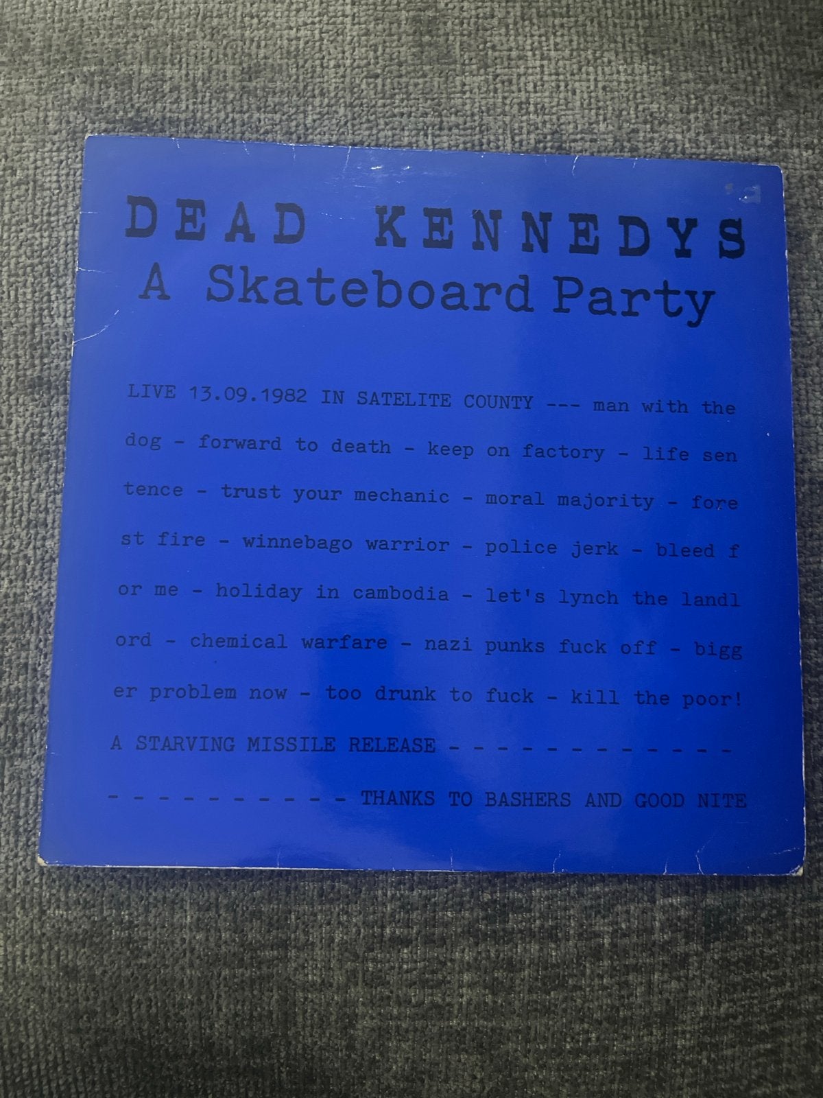 Dead Kennedys - A Skateboard Party (Live 1982) LP, LP, Gebruikt, Ophalen of Verzenden, Punk Rock