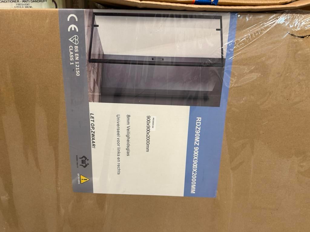 Glazen douchedeur 900x2000 mm – veiligheidsglas (nieuw), Ophalen of Verzenden, Zo goed als nieuw