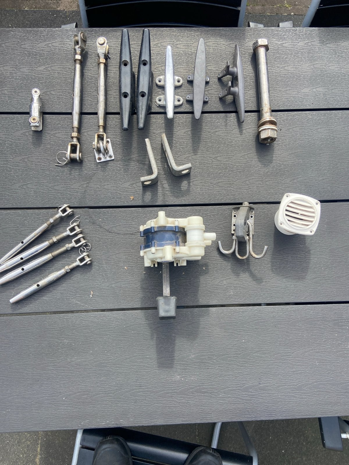 Diverse boot onderdelen: kikkers, spanners, beugels, etc., Ophalen of Verzenden, Gebruikt, Overige typen