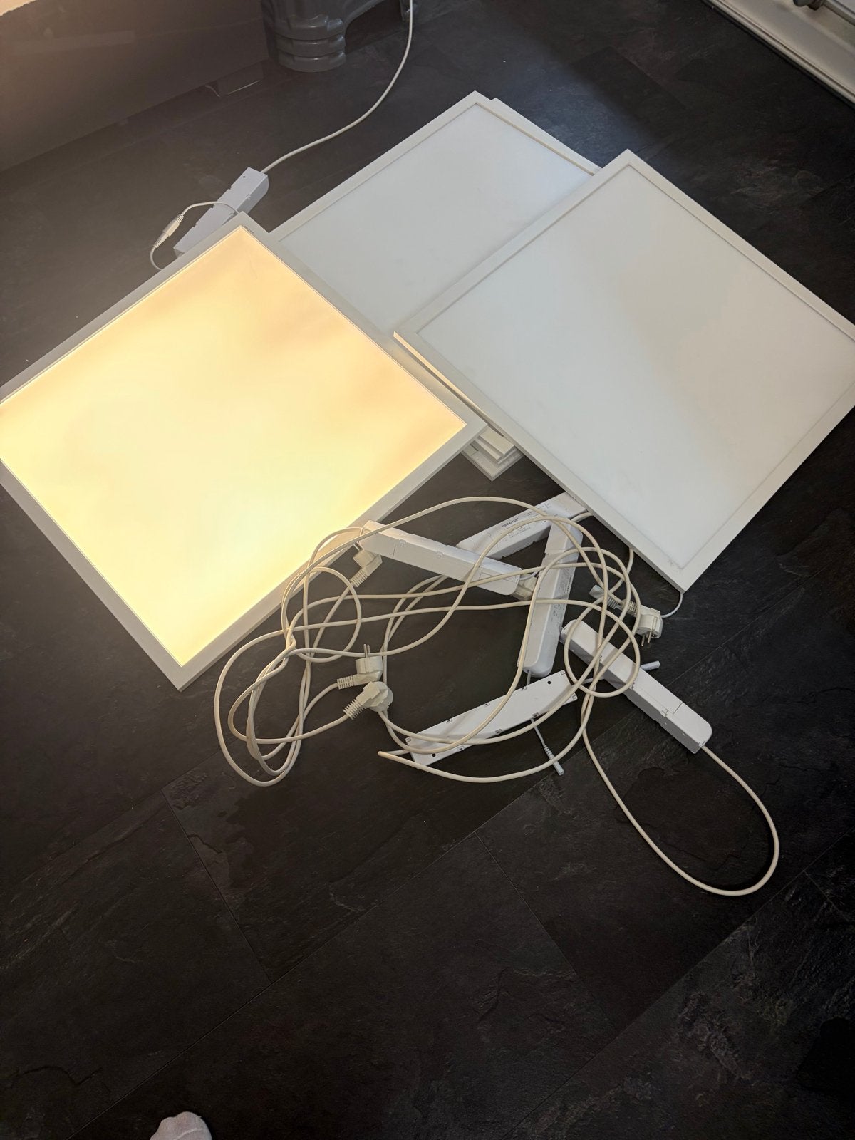 LED Panelen - Set van 3 - Warm Wit Licht, Gebruikt, Modern, LED, Ophalen of Verzenden