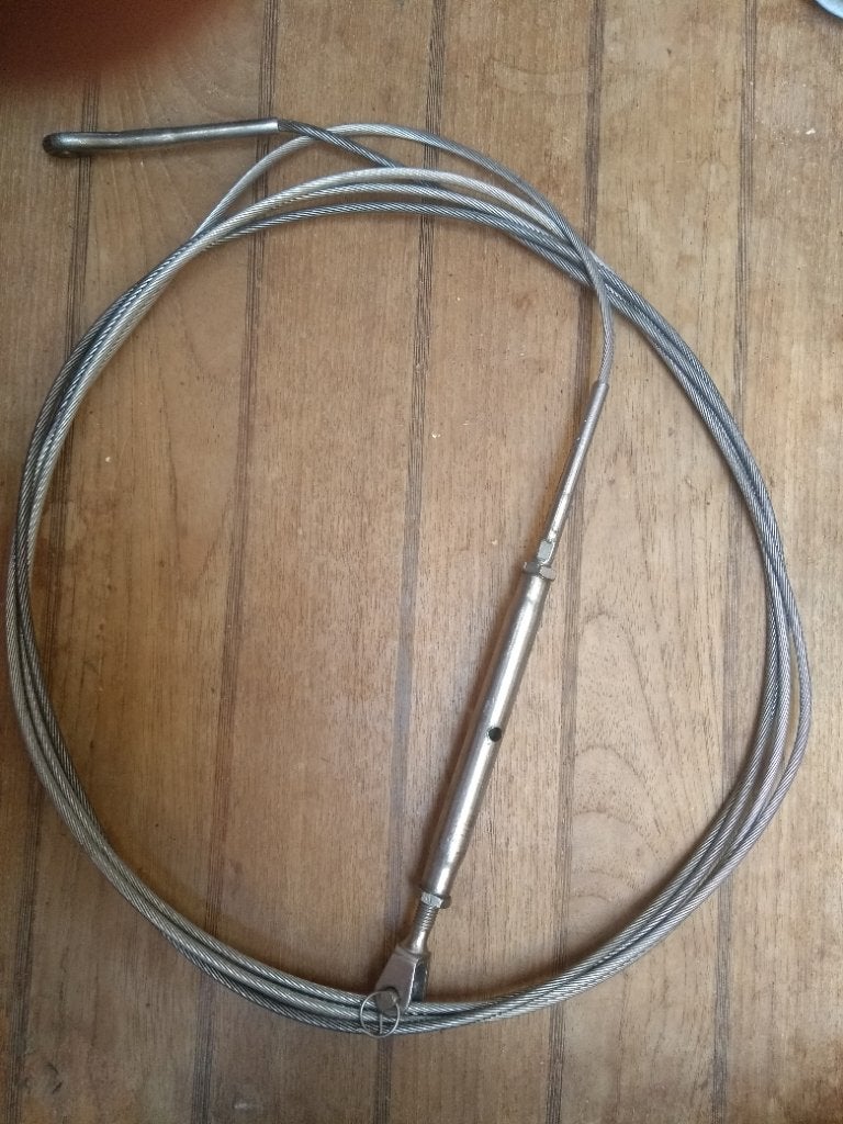 RVS stag 4 mm met spanner en terminal, Ophalen of Verzenden, Gebruikt, Lijn of Blok