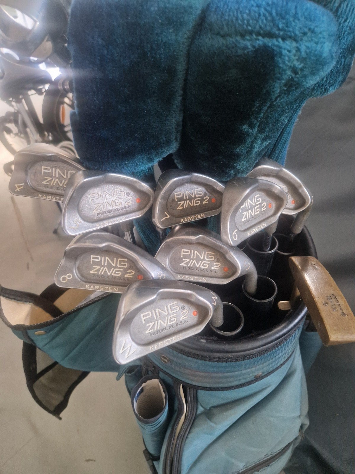 Complete golfset: Ping Zing 2 ijzers met golftas, Sport en Fitness, Ophalen, Gebruikt, Set, Ping
