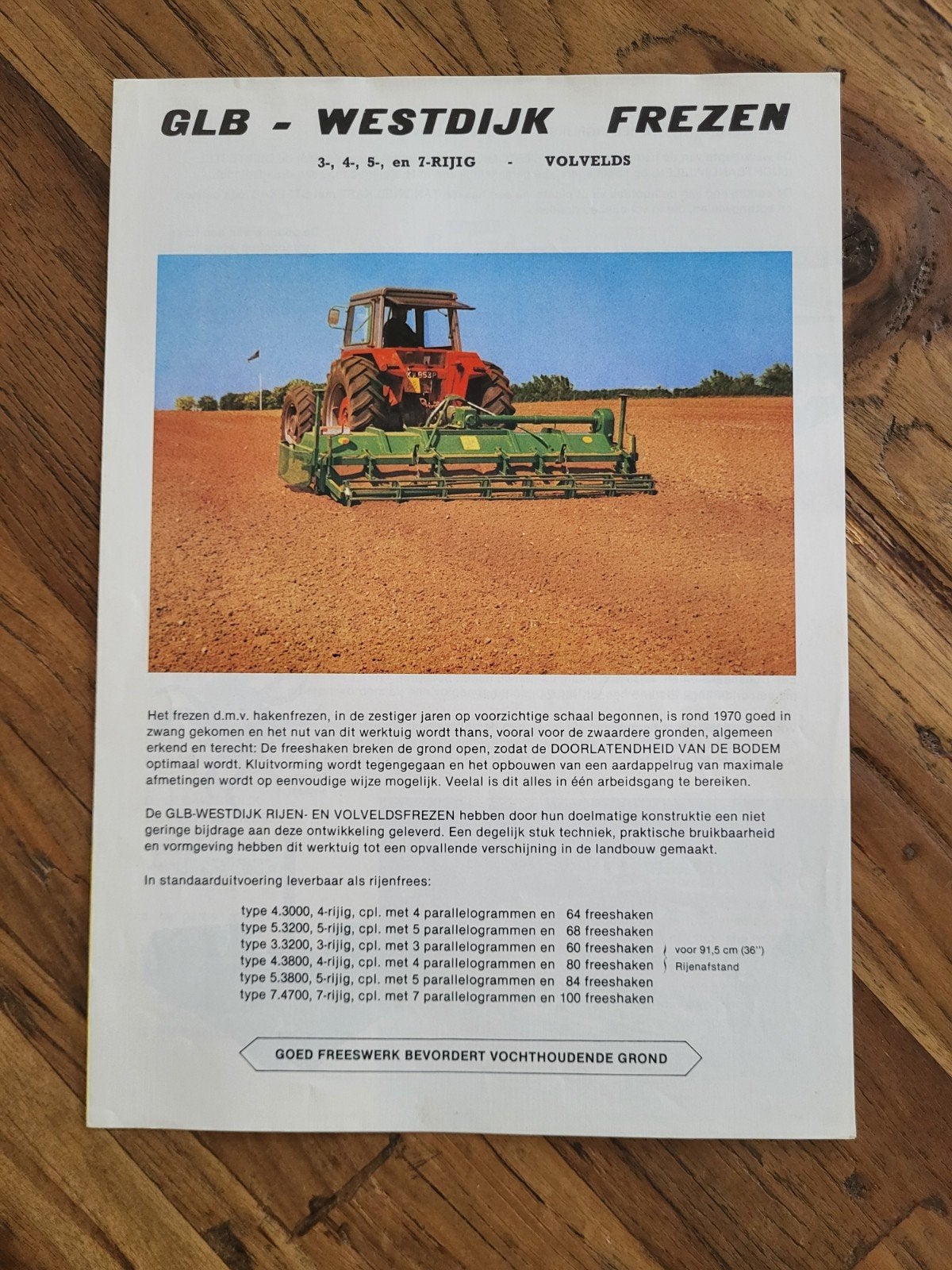 tractor folder GLB Westdijk Frezen, Ophalen of Verzenden, Zo goed als nieuw