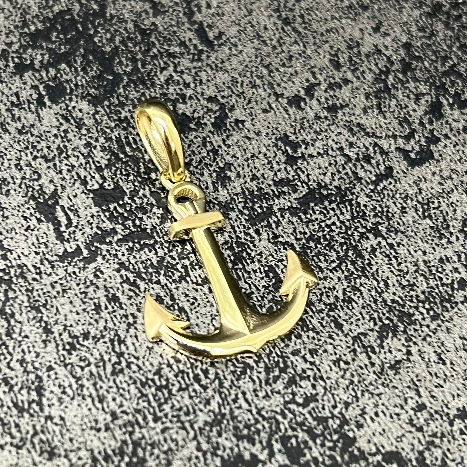 14 karaat gouden anker hanger 14k kettinghanger, Ophalen of Verzenden, Zo goed als nieuw, Goud, Kruis of Symbool