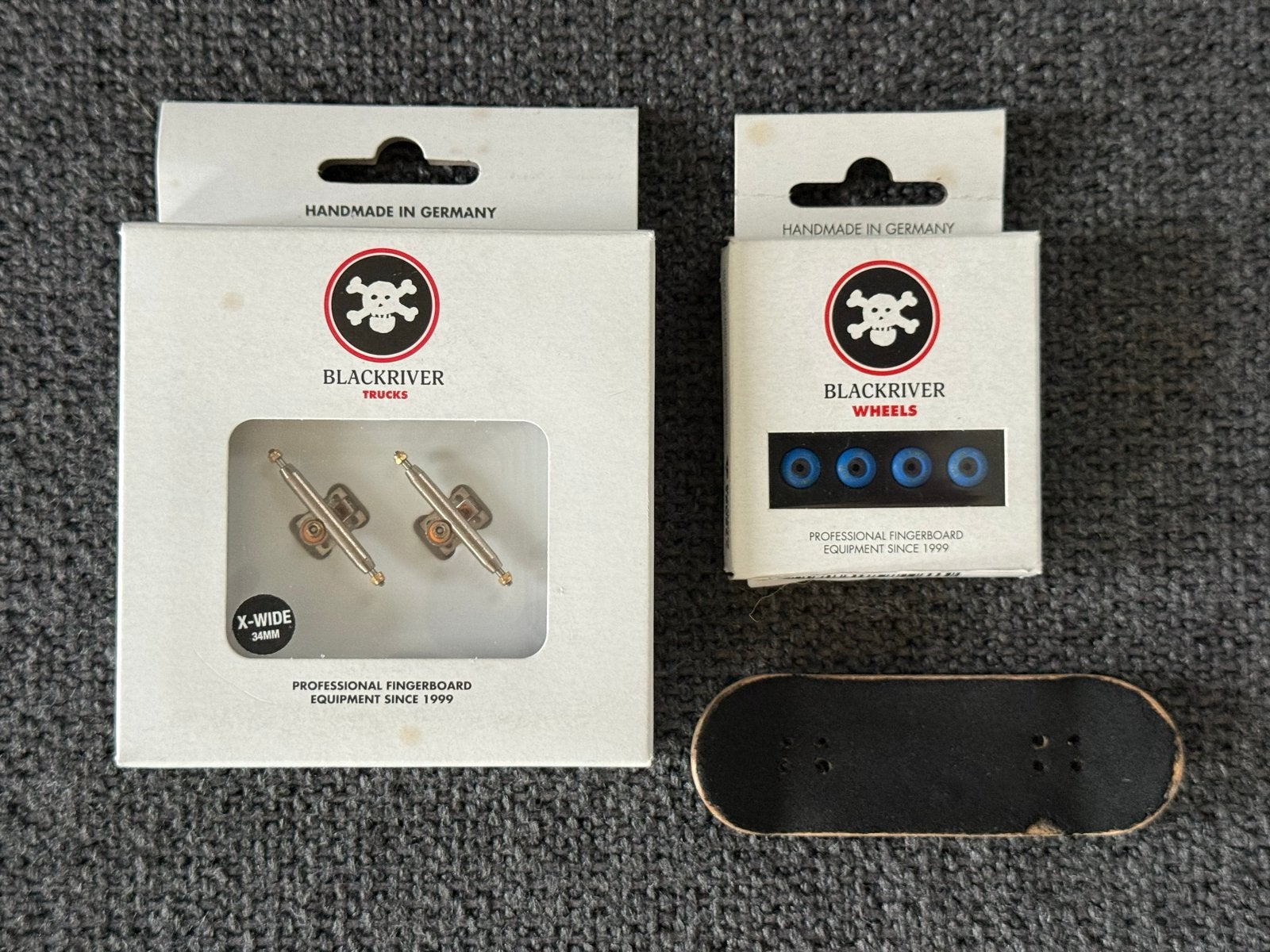 Blackriver Fingerboard Set: Trucks, Wielen & Spit Deck, Ophalen of Verzenden, Nieuw