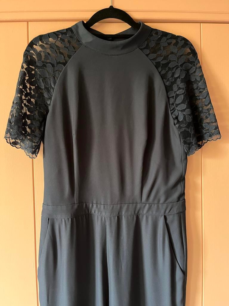 Esprit Jumpsuit Donkerblauw Maat S/M, Kleding | Dames, Jumpsuits, Ophalen of Verzenden, Zo goed als nieuw, Maat 36 (S), Blauw