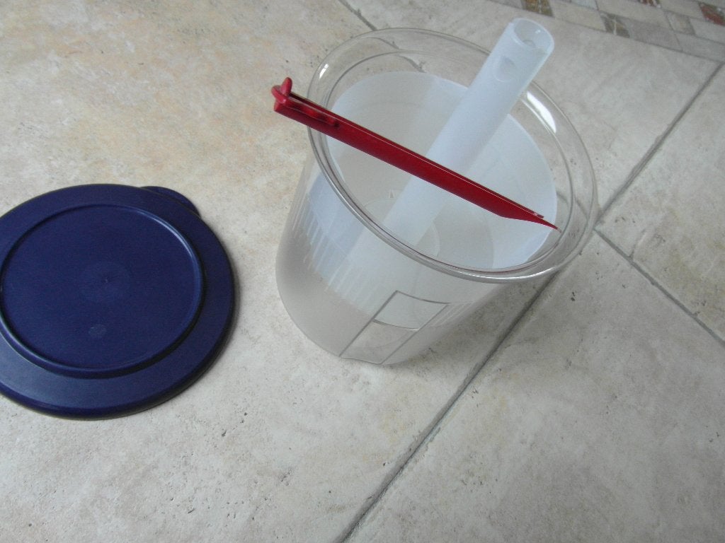 Tupperware augurkenpot Zuurpot als Nieuw, Zuurpot, Blauw, Met deksel, Ophalen of Verzenden