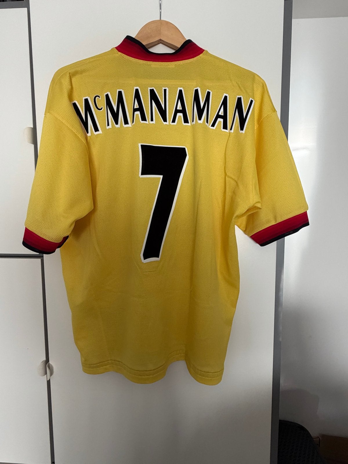 Liverpool Uitshirt 1997-1999 McManaman maat L (zeldzaam), Maat L, Ophalen of Verzenden, Nieuw, Shirt