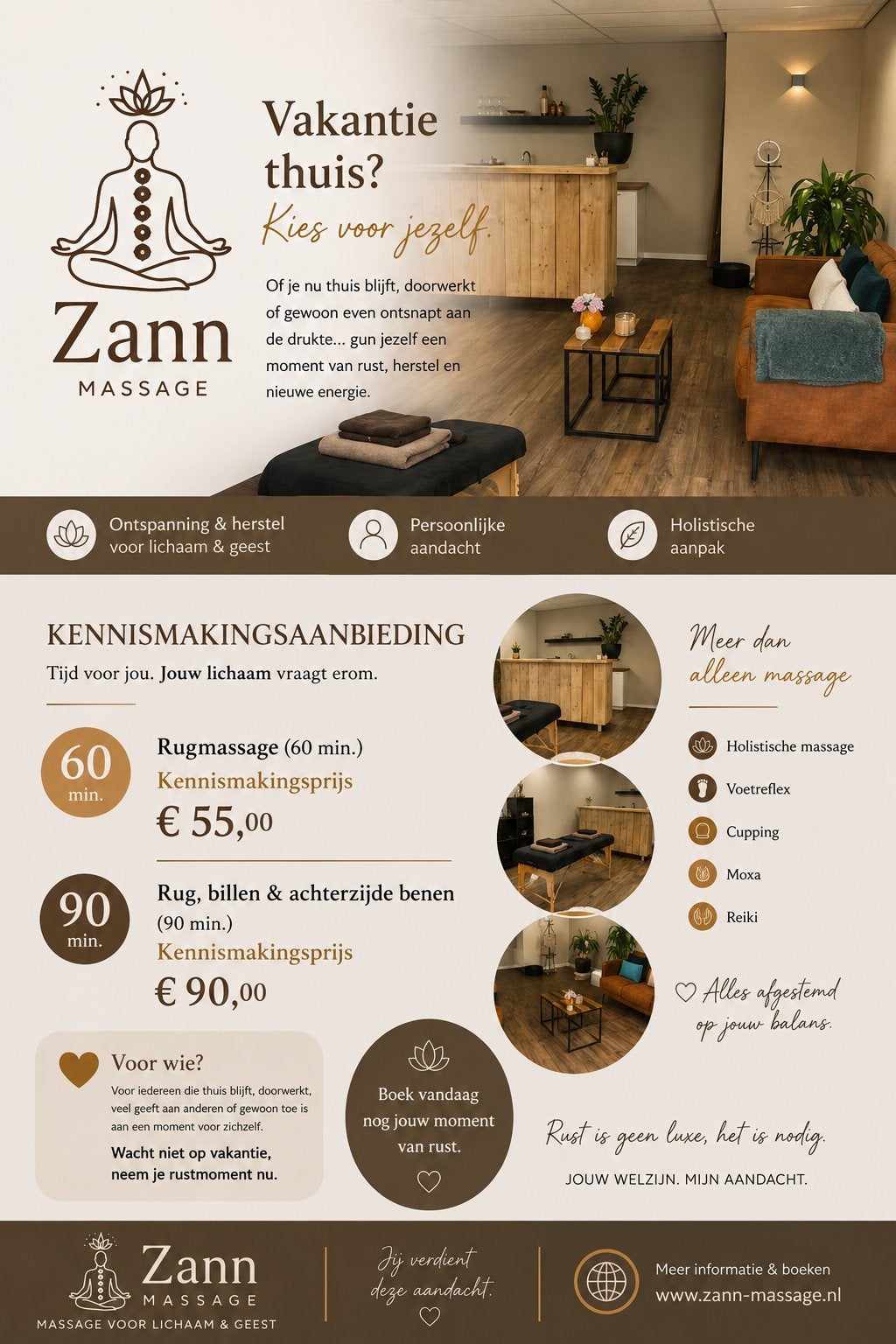 Holistische Massage in Joure | Kennismaking €55