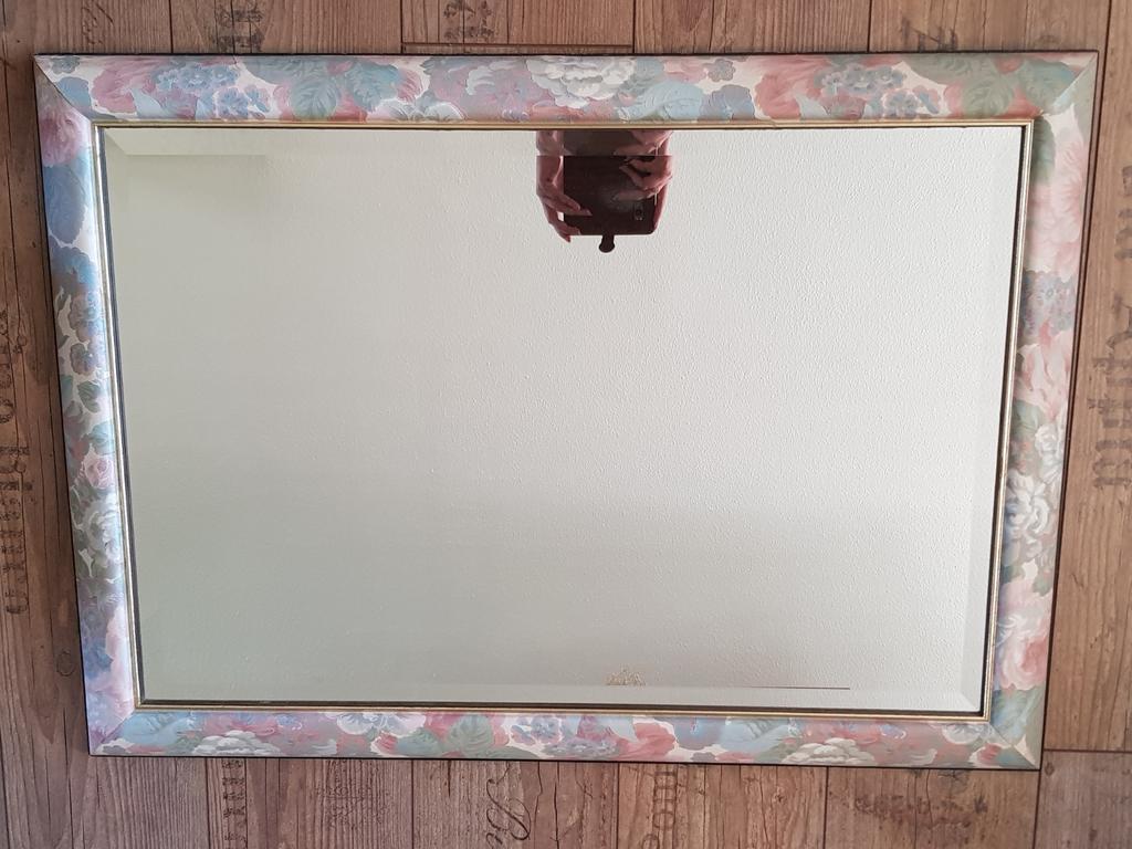 grote vintage spiegel boho hollywood regency stijl., Huis en Inrichting, Woonaccessoires | Spiegels, Ophalen, Zo goed als nieuw