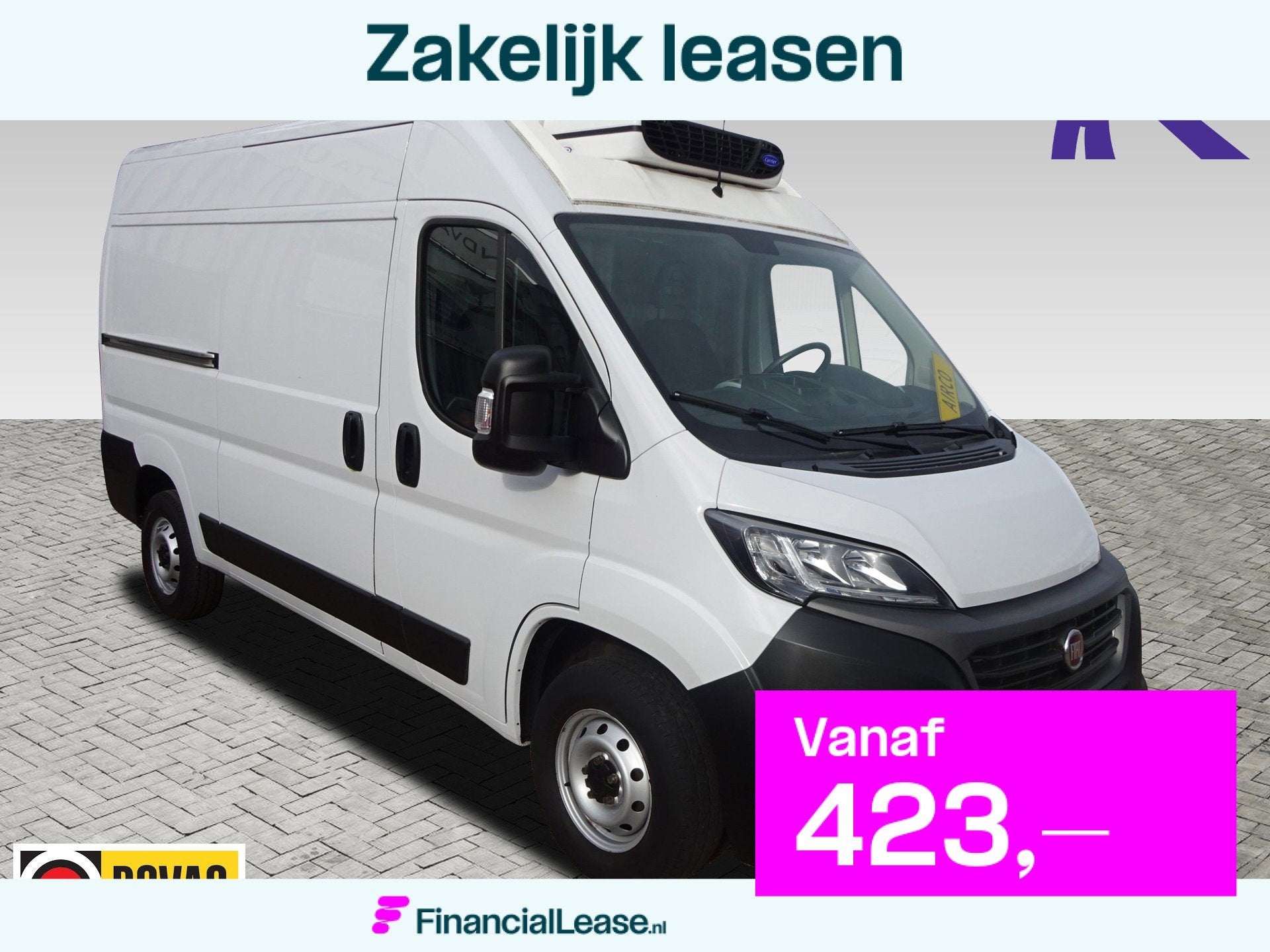 Fiat Ducato 35 2.3 MultiJet L2H2 KOELWAGEN KOELBUS, Voorwielaandrijving, Stof, Gebruikt, Wit