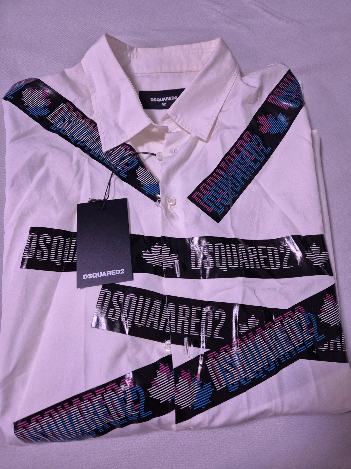 Dsquared overhemd maat 52 NIEUW, Ophalen of Verzenden, Nieuw, Wit, Halswijdte 41/42 (L)