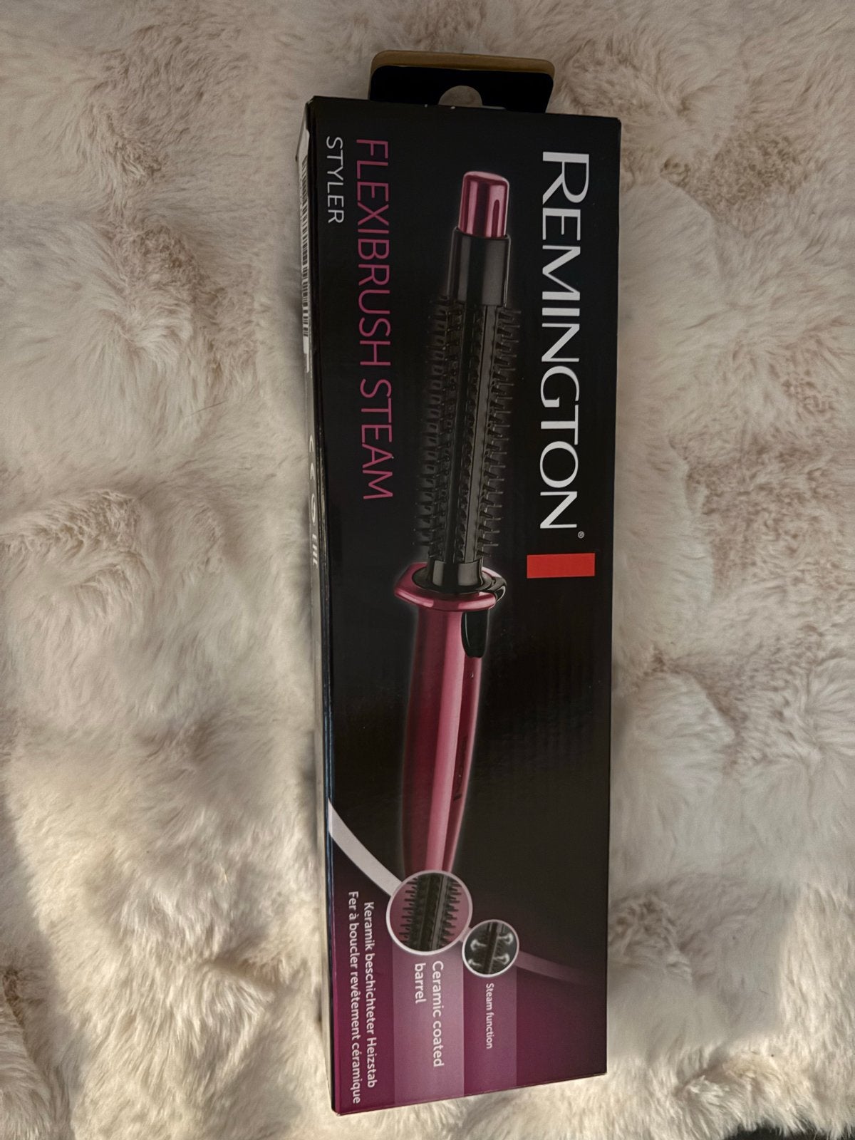 Nieuwe Remington Flexibrush Steam Styler - Keramische Krulbo, Ophalen of Verzenden, Nieuw, Krultang of Stijltang