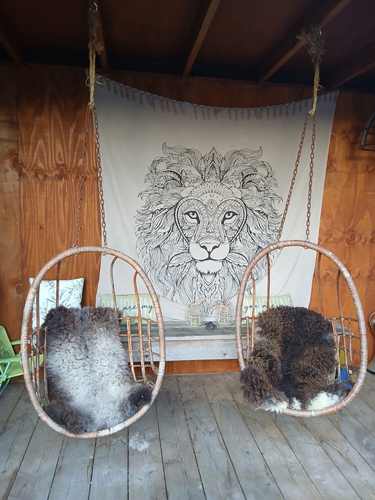 rotan hangstoelen te koop, Ophalen, Gebruikt, Rotan