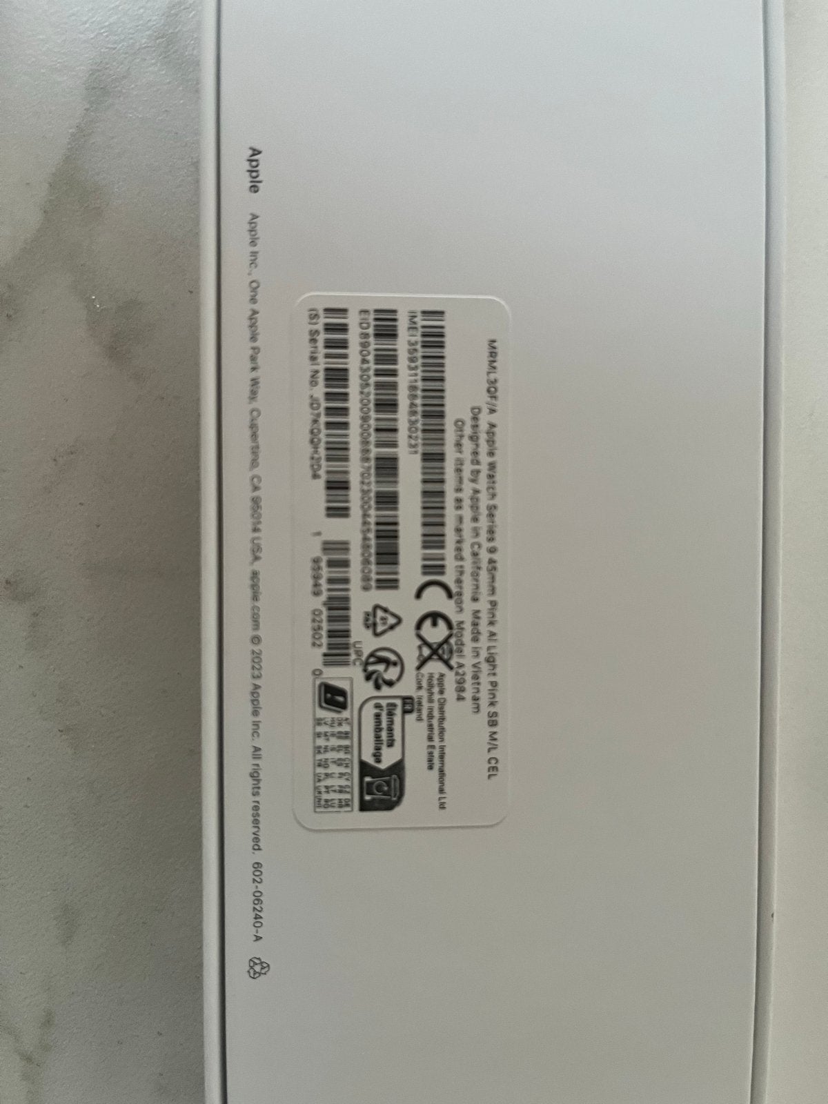 Apple Watch Series 9, 45 mm cellular in de kleur roze., Sieraden, Tassen en Uiterlijk, Smartwatches, Ophalen of Verzenden, Nieuw