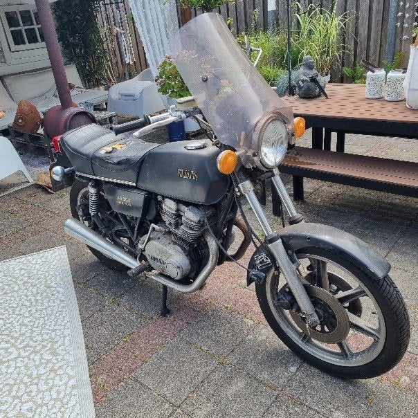 Yamaha XS500 met serviceboek en tankkoffer, 2 cilinders, Motorrijbewijs A, Gebruikt, Particulier
