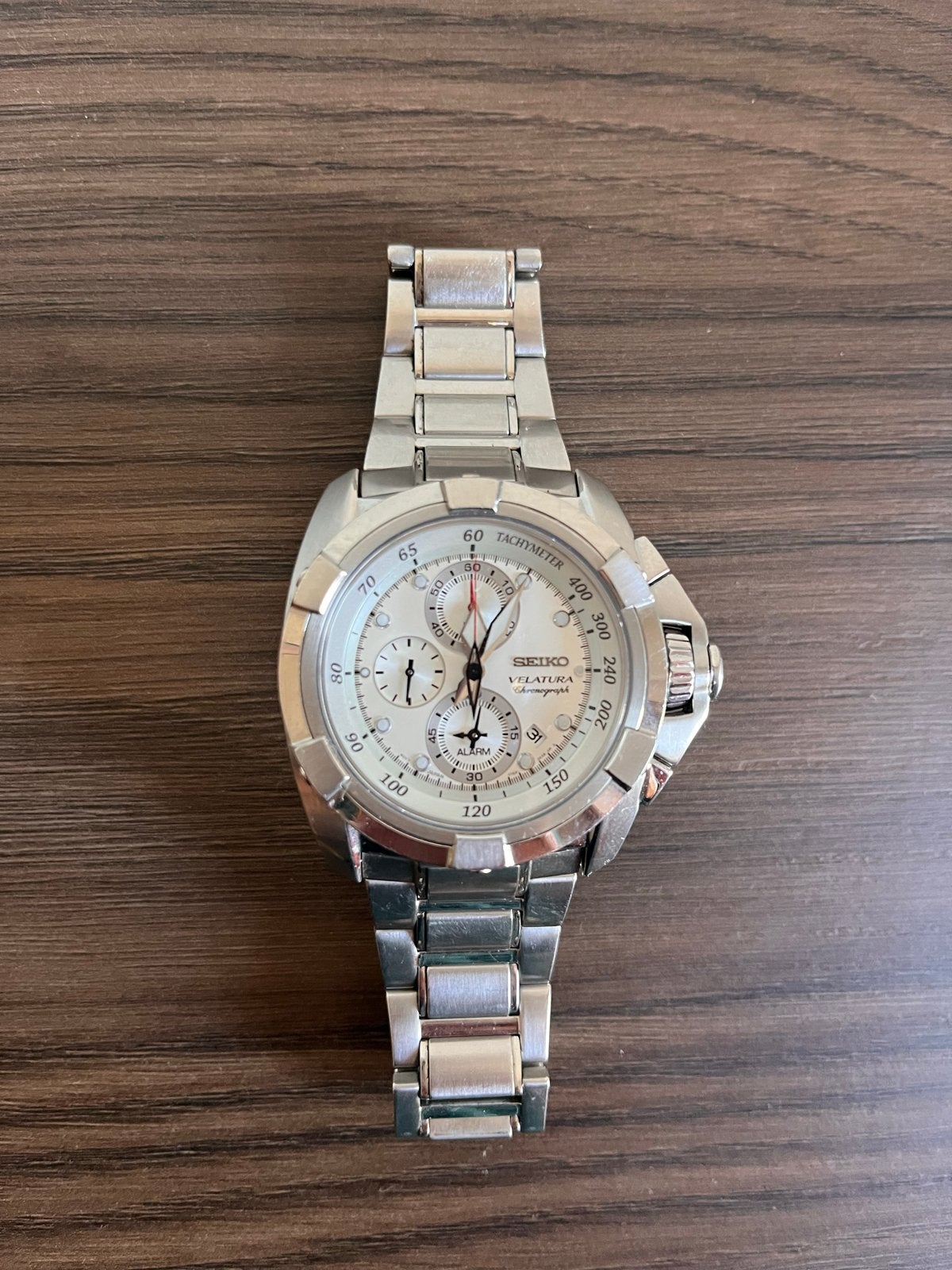Seiko Velatura Chronograph, Ophalen, Seiko, Staal, Polshorloge