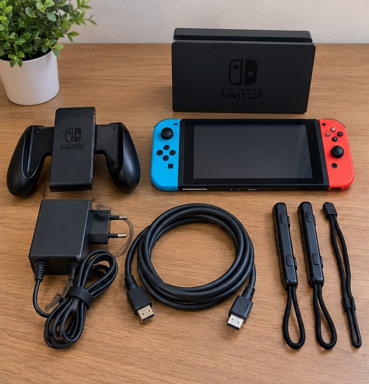 Nintendo Switch Compleet in Zeer Goede Staat, Ophalen of Verzenden, Zo goed als nieuw, Met 2 controllers, Switch Original