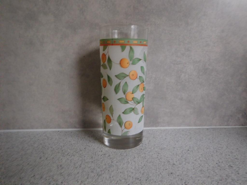 Longdrinkglas Koffietijd Sinaasappel Art & Design, Huis en Inrichting, Keuken | Servies, Glas of Glazen, Ophalen of Verzenden