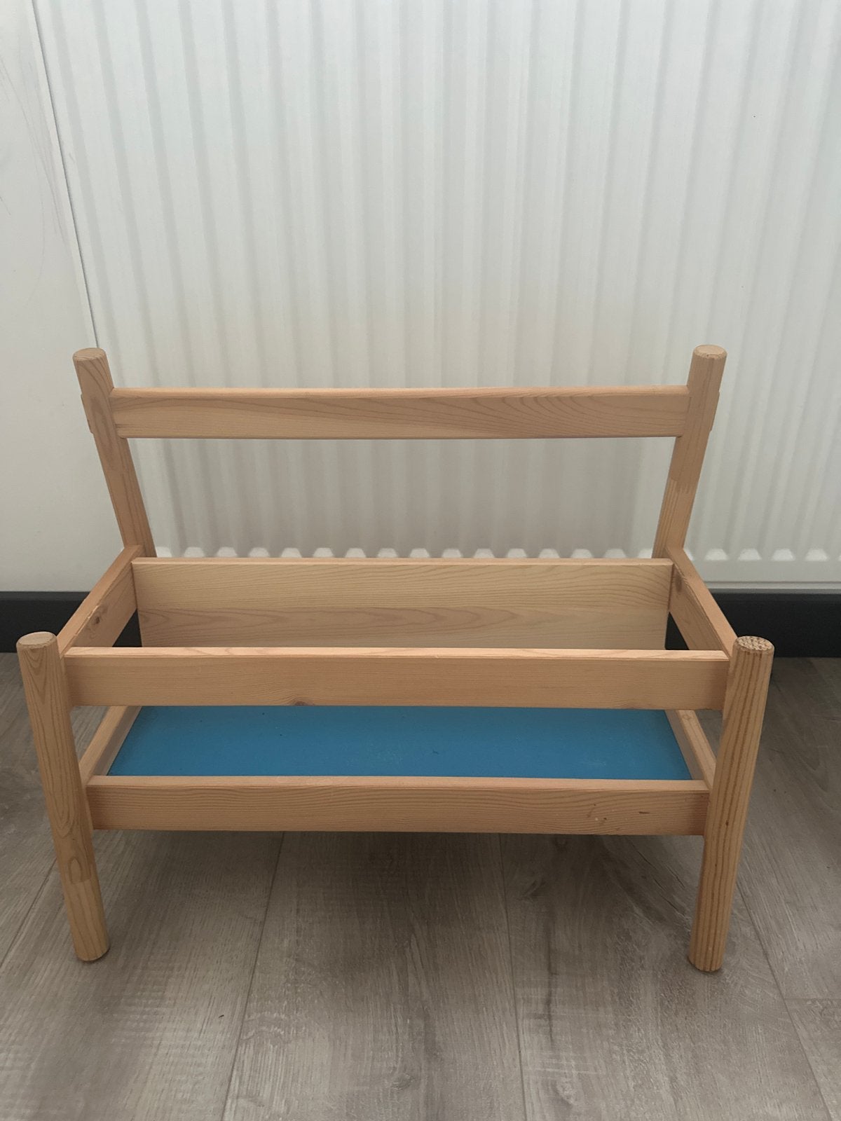 Houten boekenrek ikea flisat met blauwe bodem, Ophalen, Gebruikt, Overige typen