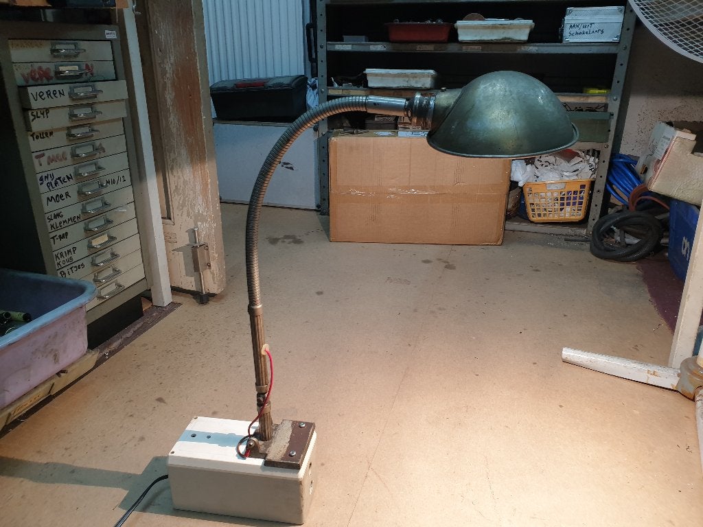 OUDE MACHINELAMP, Ophalen of Verzenden, Gebruikt, Metaaldraaibank