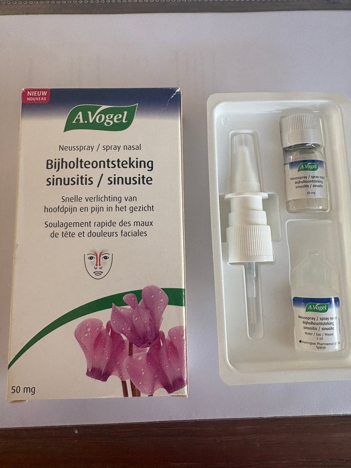 A.Vogel neusspray bijholteontsteking , sinusitis 50mg nieuw, Ophalen of Verzenden, Nieuw, Overige typen