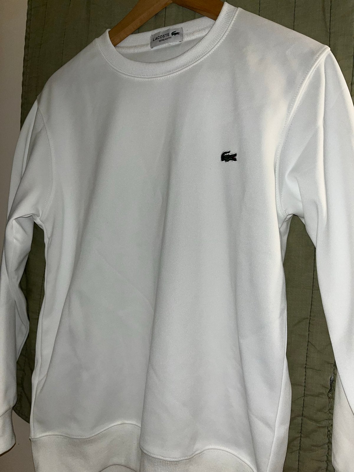 Lacoste sweater maat S (valt als XS) - perfect voor winter, Verzenden, Zo goed als nieuw, Maat 46 (S) of kleiner, Wit