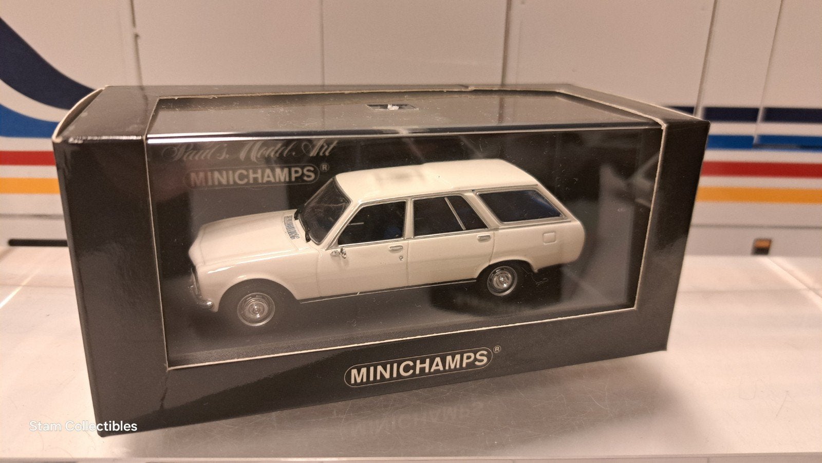 Minichamps Peugeot 504 Break White  - 1975, Auto, Ophalen of Verzenden, Zo goed als nieuw, MiniChamps