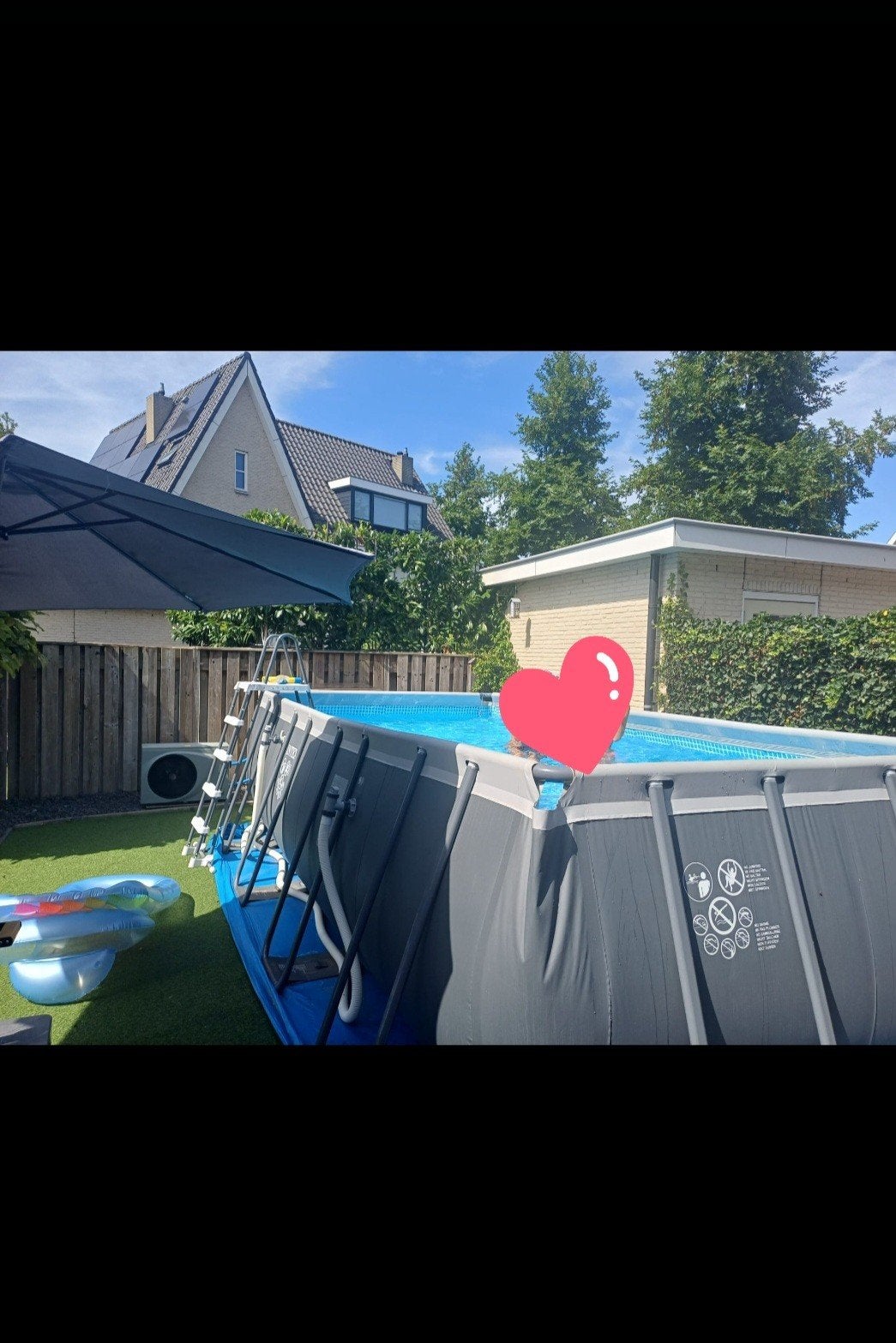 Intex groot opzetzwembad met verlichting en accessoires, Tuin en Terras, Zwembaden, Ophalen, Gebruikt, 200 tot 300 cm, 80 tot 120 cm