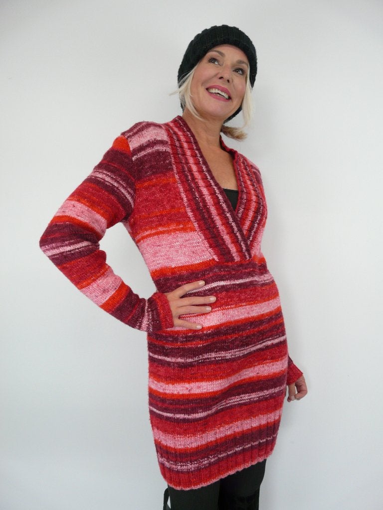 *Abfab Vintage Kleurrijke Trui-Jurk M*, Ophalen of Verzenden, Zo goed als nieuw, Maat 38/40 (M), Roze