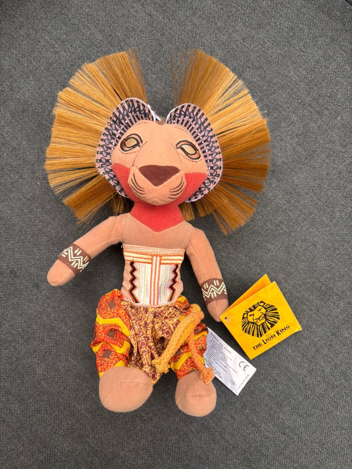 Simba knuffel van de musical The Lion King, Ophalen of Verzenden, Leeuwenkoning of Jungle Boek, Zo goed als nieuw, Knuffel